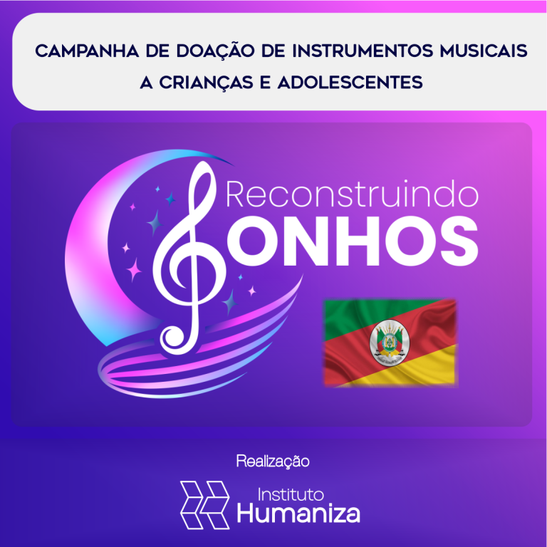 Instituto Humaniza lança campanha para doar instrumentos musicais a crianças e adolescentes do Rio Grande do Sul