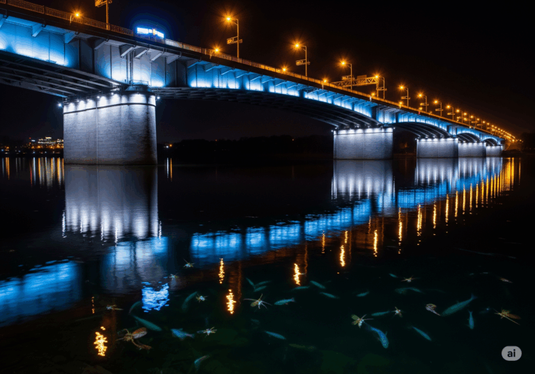 Nossas Noites Iluminadas: A Ameaça Silenciosa que Apaga a Vida em Rios e Lagos