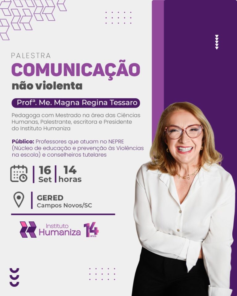 Campos Novos sedia palestra sobre Comunicação Não Violenta para educadores e conselheiros tutelares